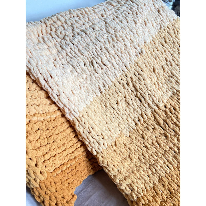 Handmade Ombré Stroller Blanket | 29" x 72" | Nazimaknits nazimaknits