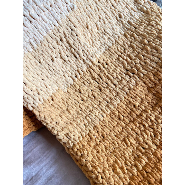 Handmade Ombré Stroller Blanket | 29" x 72" | Nazimaknits nazimaknits