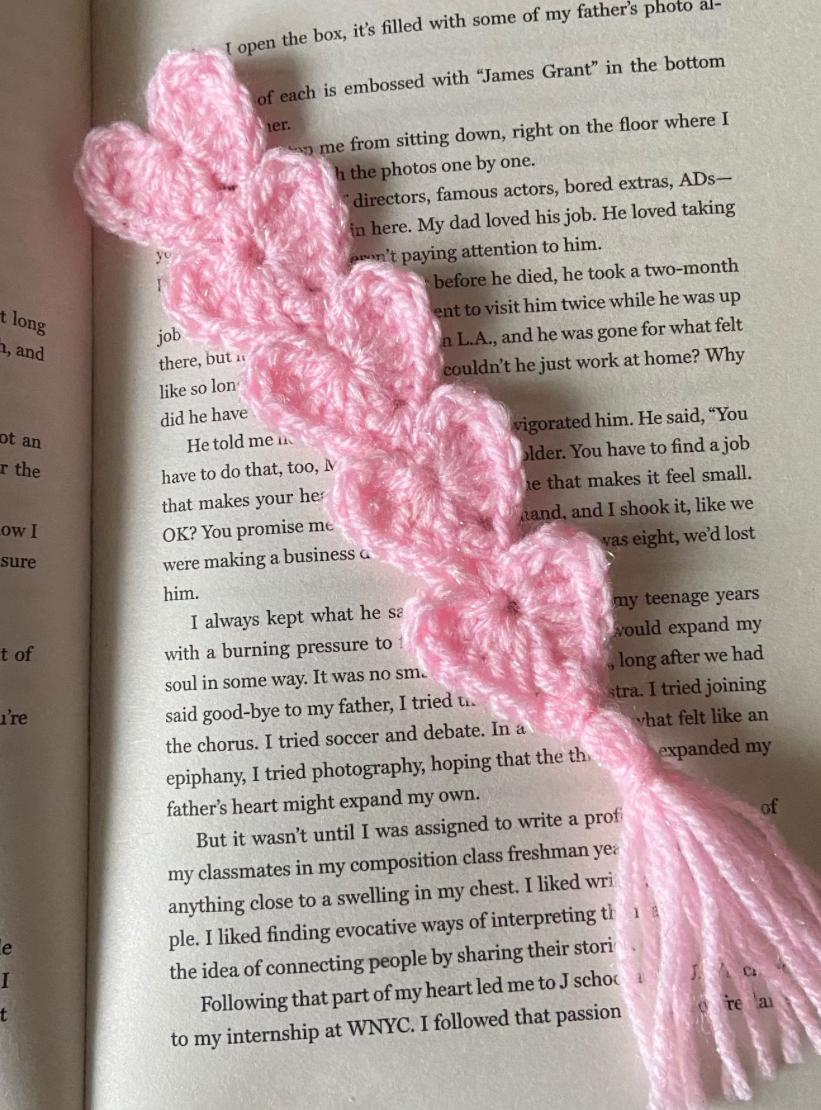 Crochet Heart Bookmark