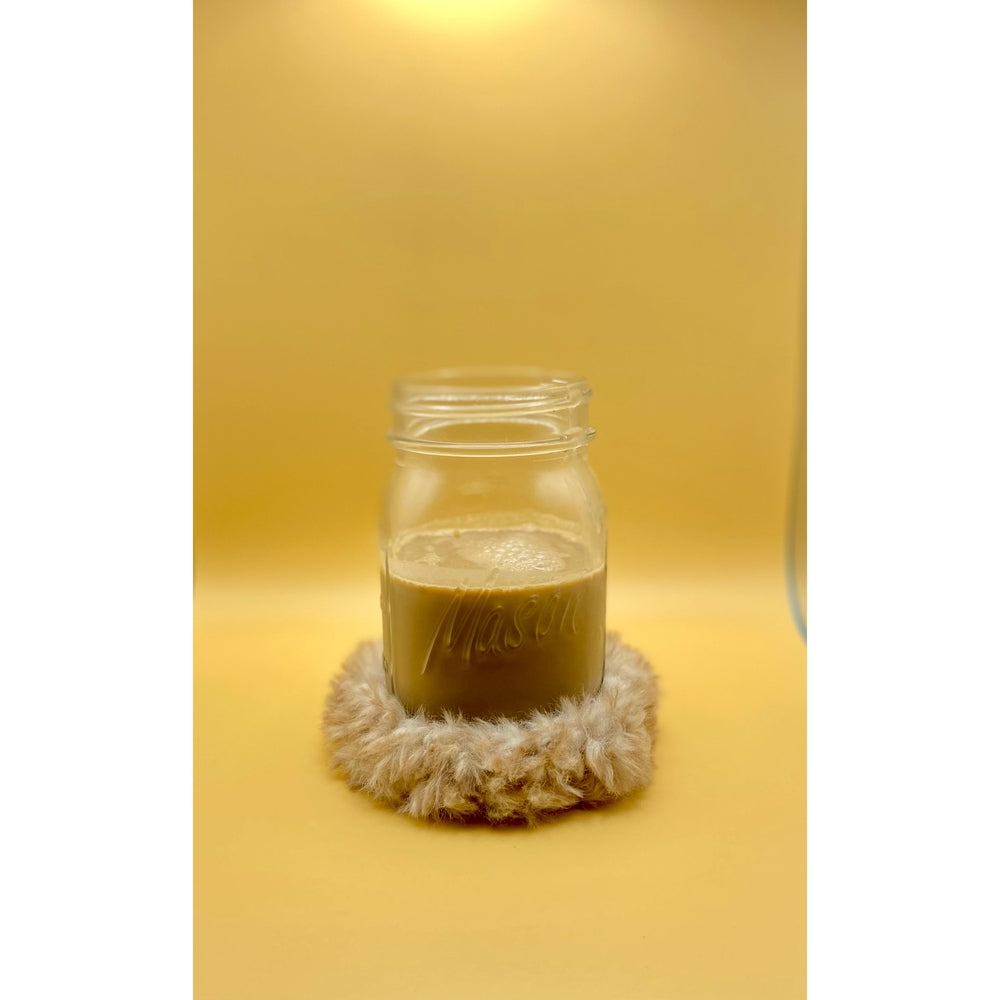 Faux Fur Mug Rug nazimaknits