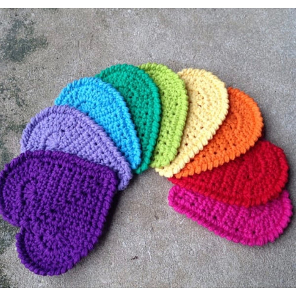 Heart Coasters π nazimaknits