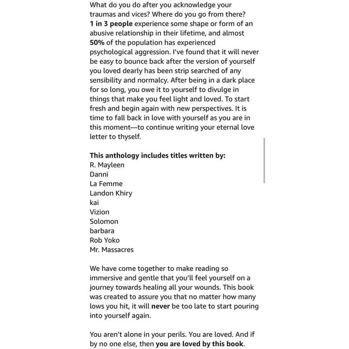 Unfinished Love Letters to Thyself: A collection of free-verse and prose poetry to our inner beings. nazimaknits