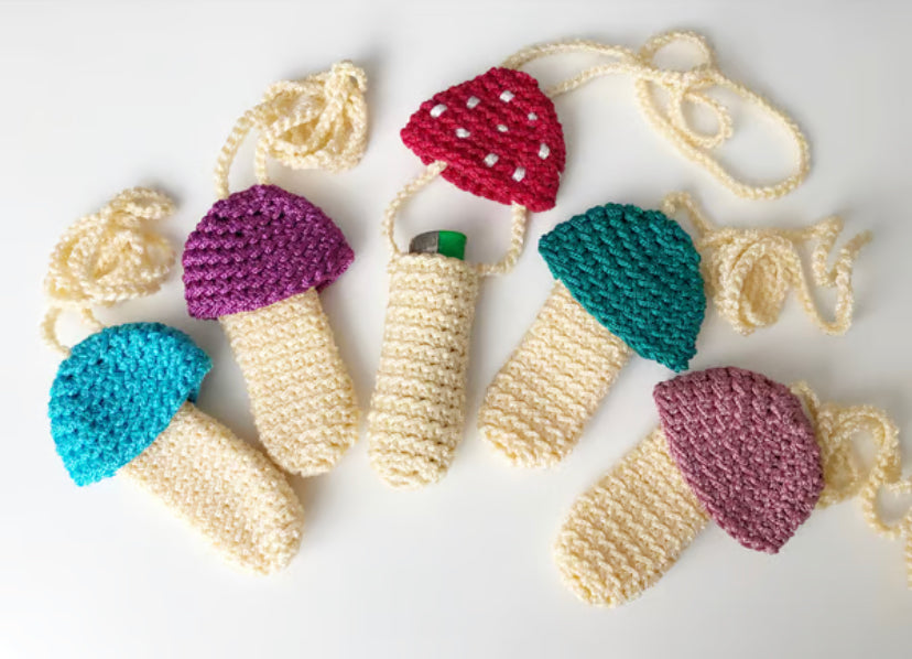Set of 3 Lighter Cozy Holder Lighter Case Colorful Crochet 