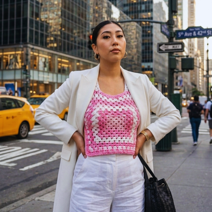 Business Barbie Crop Top Pink	🎀