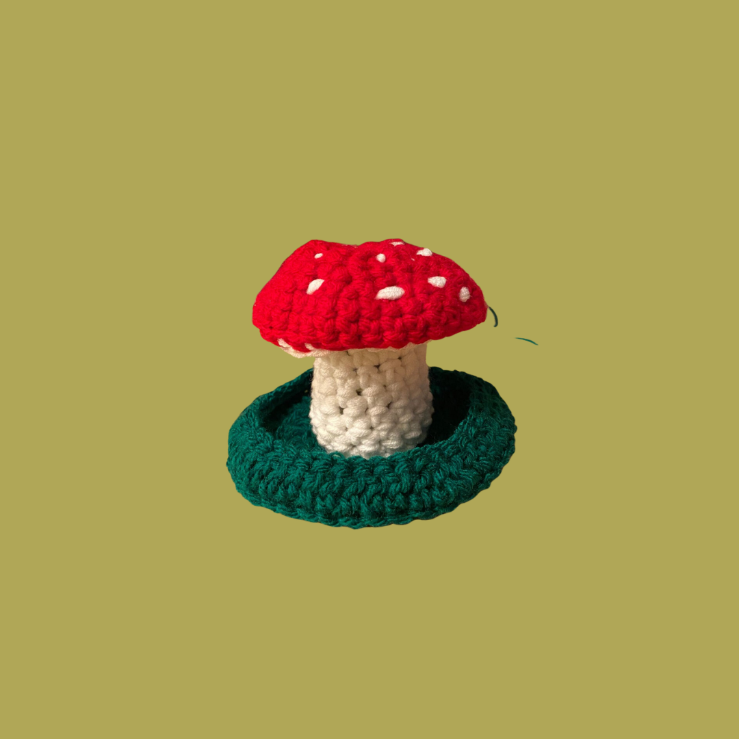 Crochet Mushroom Earring Holder 🍄