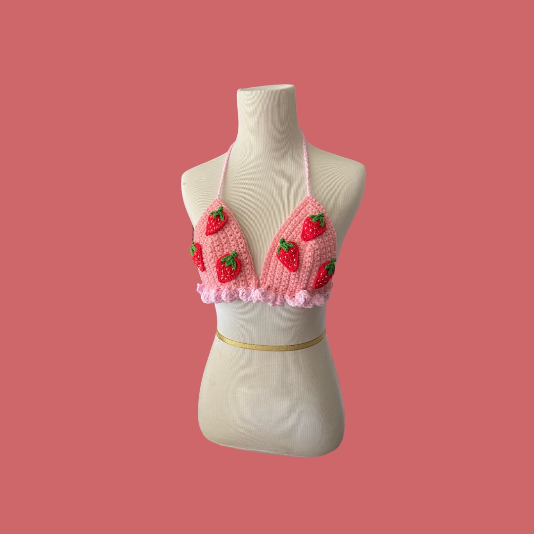 Strawberry Froyo Bikini Top