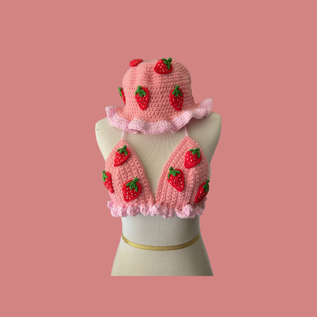 Strawberry Froyo Bikini Top