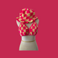 Neon Pink Checkerboard Bikini Top