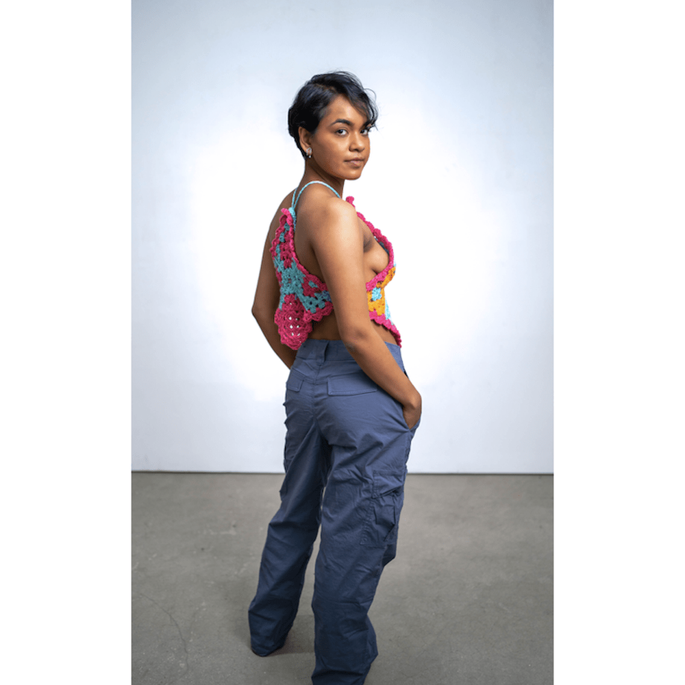 Doubled Down Accent Halter Top nazimaknits