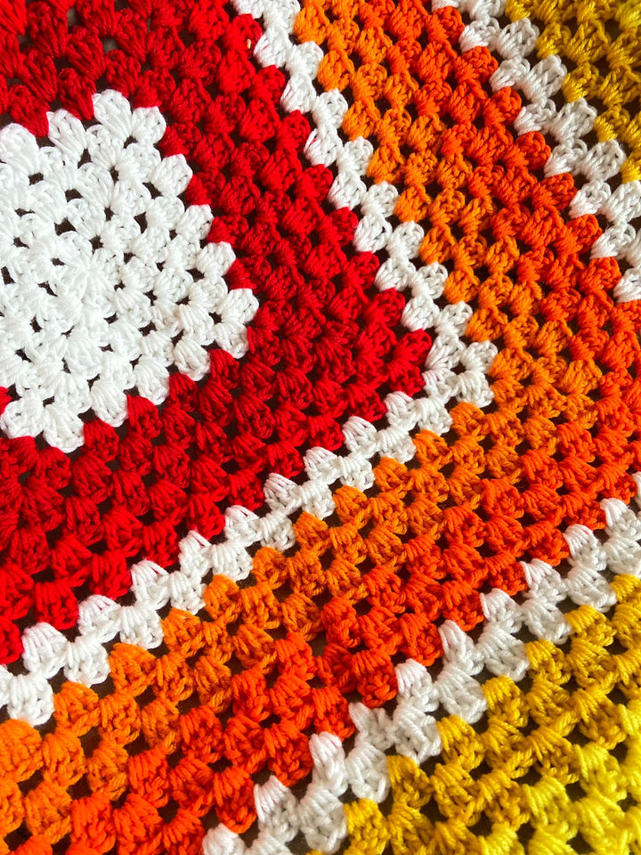 Crochet HandMade Rainbow Blanket| 84" x 84" | NazimaKnits ✨