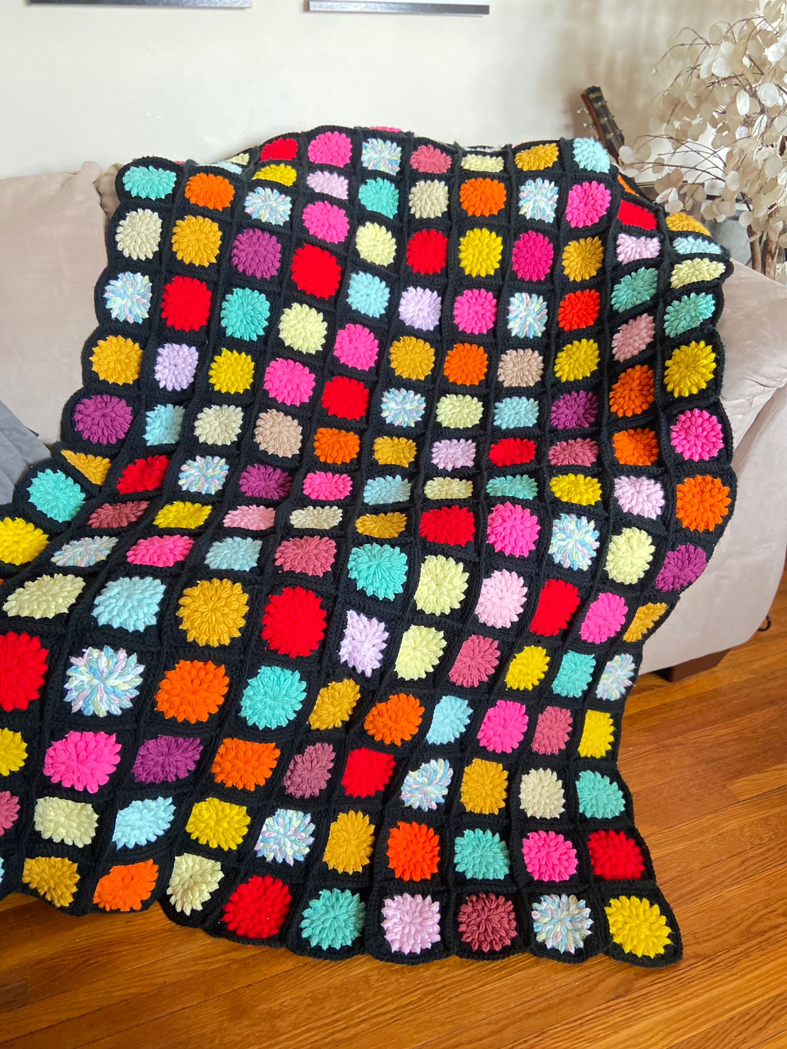 Crocheted Baby Blanket Bundle Cubic Pattern 74''x 51'' Nazima Knits –  NazimaKnits