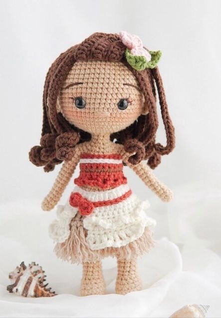 Princess Crochet Doll - Amigurumi Princess Dolls, Princess Gift Toy, Handmade Plush - Snow White, Elsa, Anna, Alice, Aurora, Ariel, Jasmine