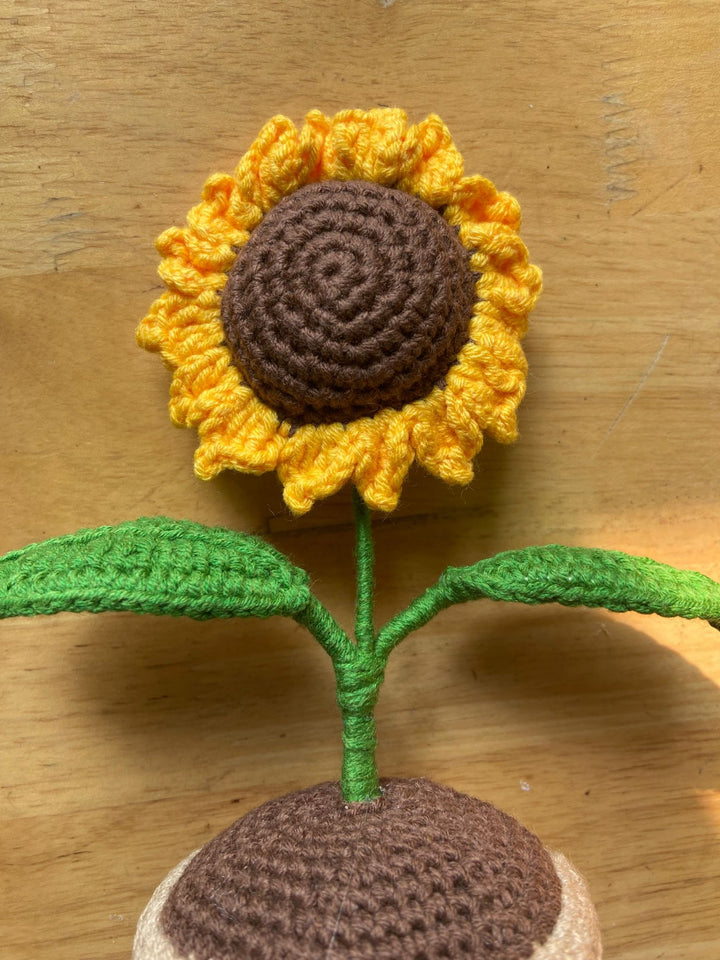 Crochet Sunflower Pot 🌻| Handmade Home Decor | Add a Touch of Sunshine to Your Plant Display