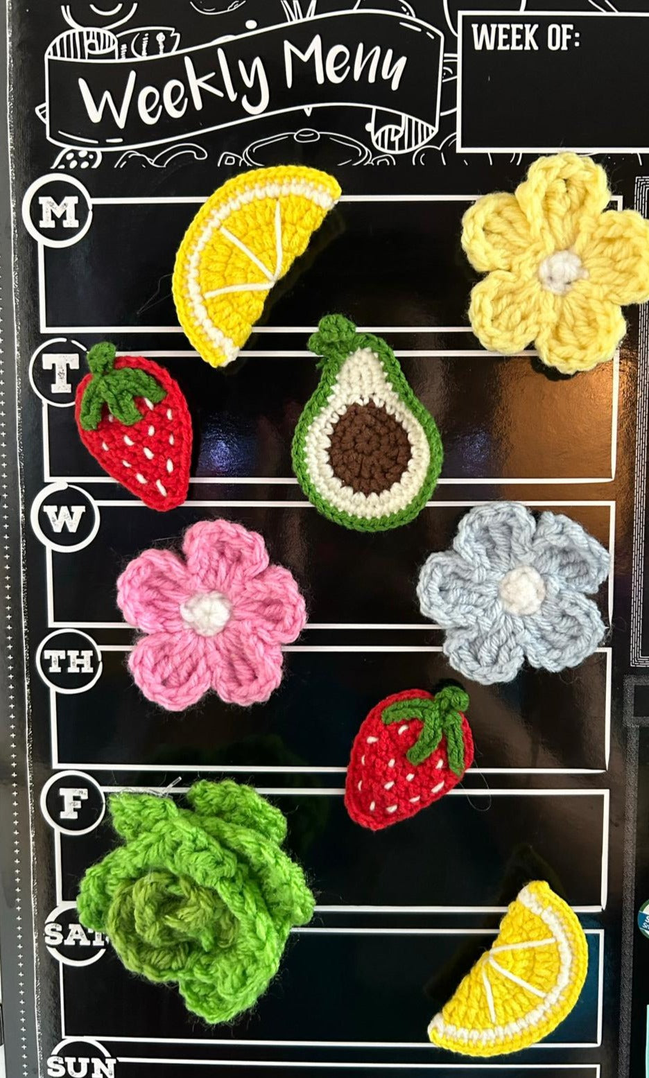 Crochet Magnets - Made to Order - Vegetables & Fruits Edition