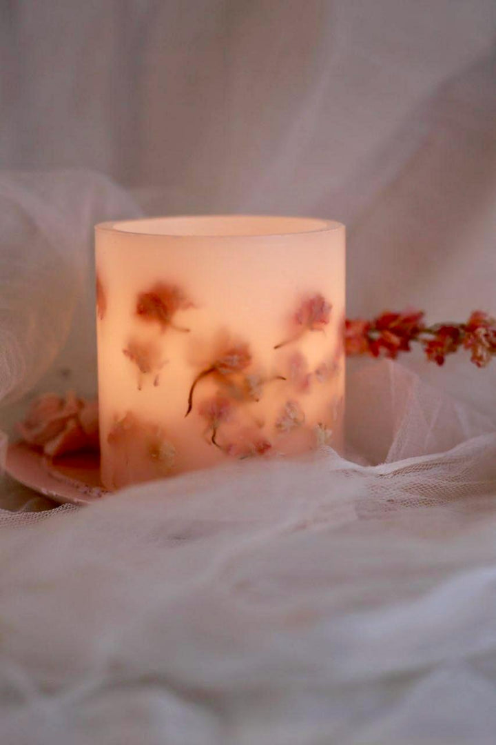 Neuro-Bloom Artisanal Candle Collection - Handmade Flower Pressed Delights