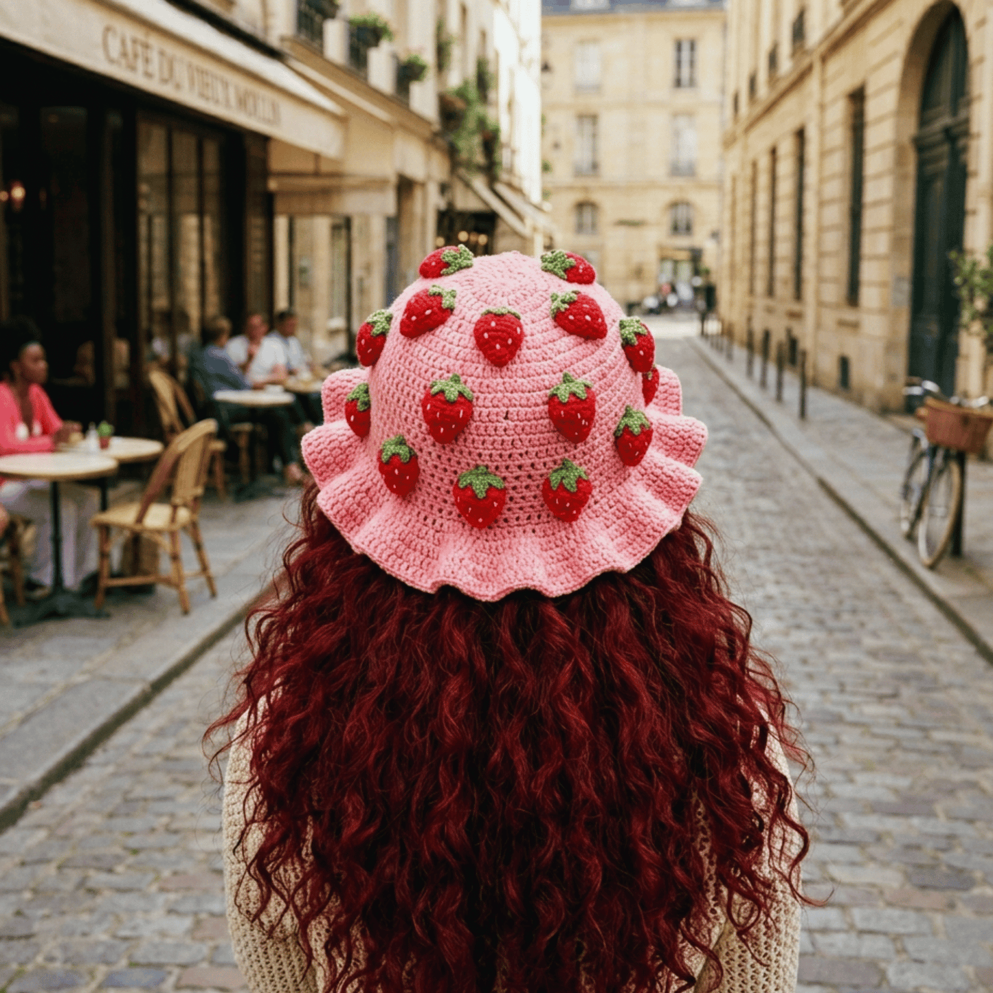 Crochet Strawberry Hat