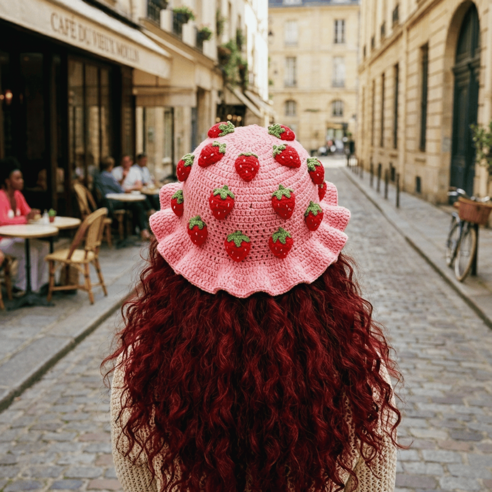 Crochet Strawberry Hat
