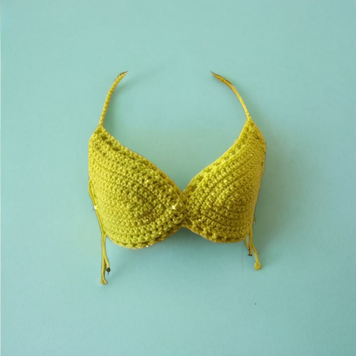 TinkerBell Bikini Top | Disney-inspired Women's Swimwear | Handmade Beach Fashion