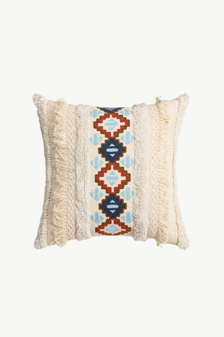 2 Styles Embroidered Fringe Detail Pillow Cover - Add a Touch of Elegance to Your Home Decor