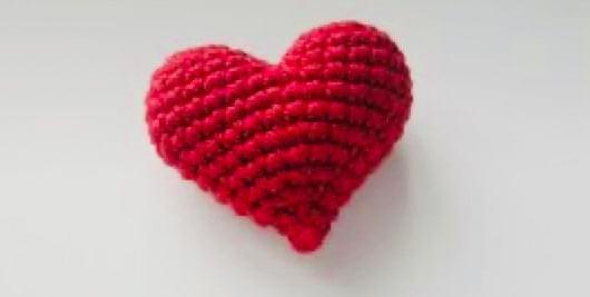 Handmade 3D Crochet Heart for Valentine's Day