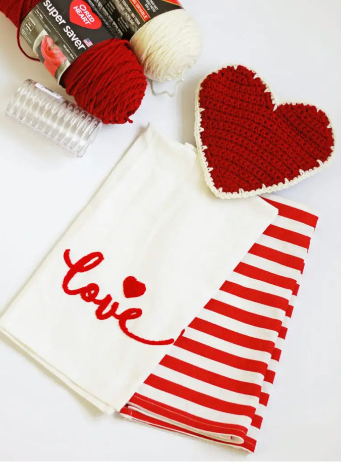 Heart Accent Towel Holders ❤️