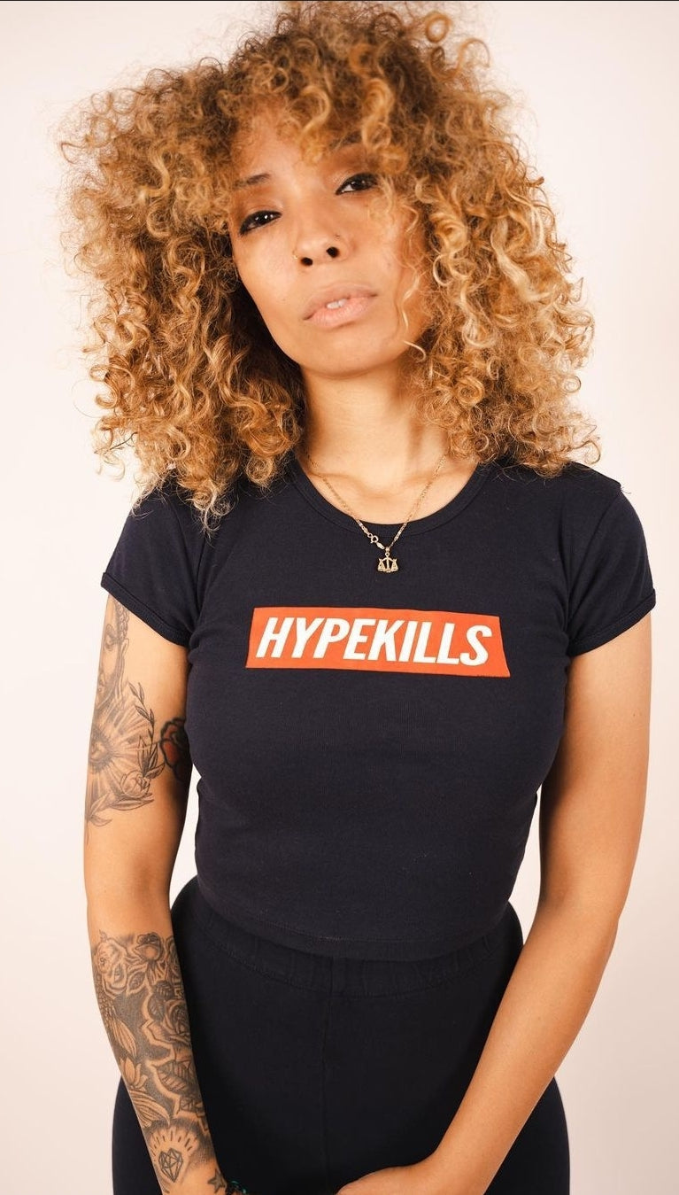 HypeKills Crop Top Box Logo Shirt